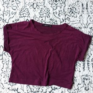 Crop Top • Suede • Deep Plum